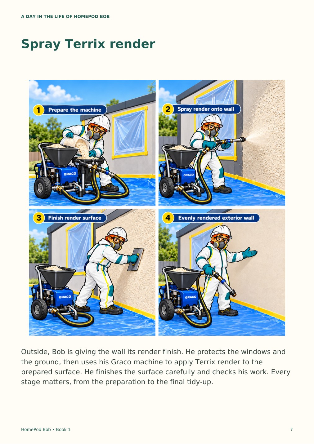 Illustrated book page 7: Spray Terrix render