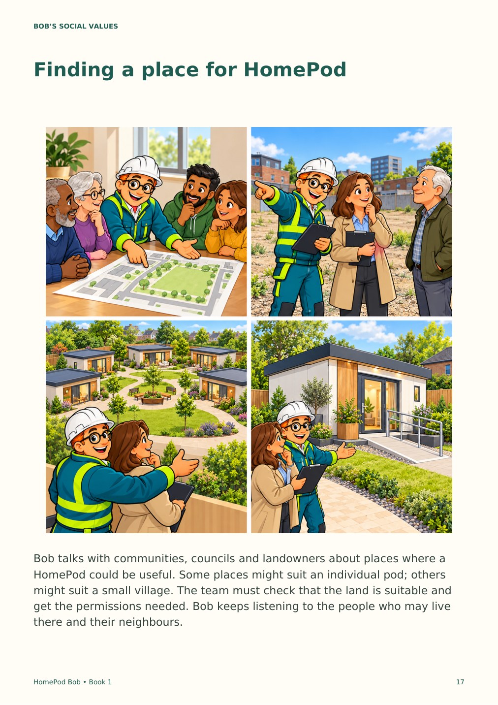 Illustrated book page 17: Finding a place for HomePod